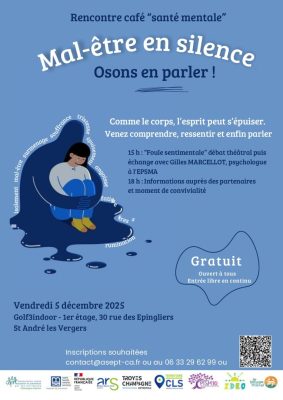 Rencontre café « santé mentale » – Mal-être en silence / Osons en parler ! - 0