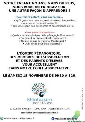 Journées portes ouvertes – Ecole Montessori - 1