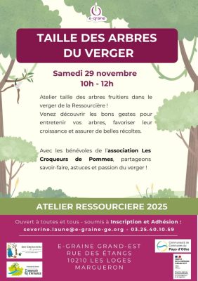 Atelier Taille des arbres du Verger – Ressourcière - 0
