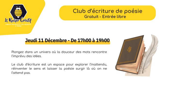 Club d&rsquo;Ecriture de Poésie - 0