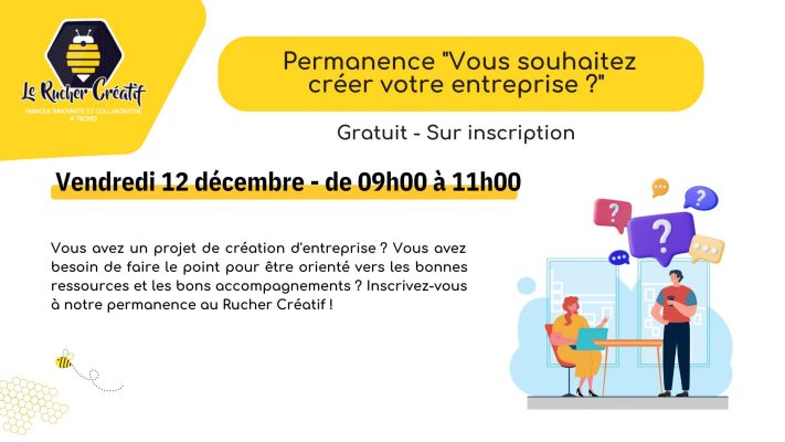Permanence « Vous souhaitez créer votre entreprise ? » - 0