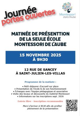 Journées portes ouvertes – Ecole Montessori - 0