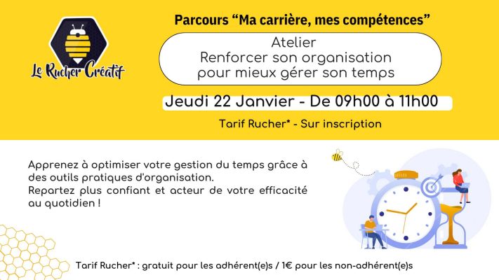Atelier « Renforcer son organisation pour mieux gérer son temps » - 0