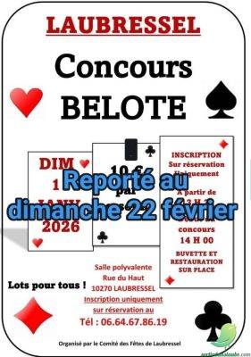 REPORTÉ! Concours belote - 0