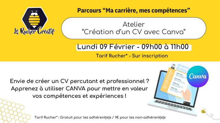 Atelier « Création d&rsquo;un CV avec Canva » - 0