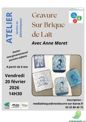 Gravure sur brique de lait - 0