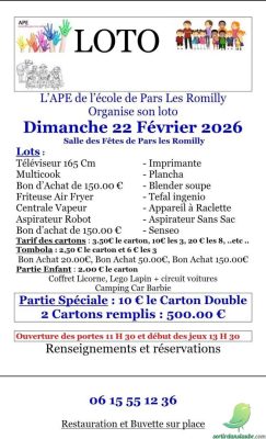 COMPLET! Loto: Pars les Romilly - 0