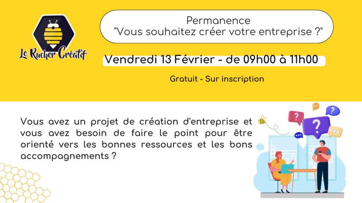 Permanence « Vous souhaitez créer votre entreprise ? » - 0