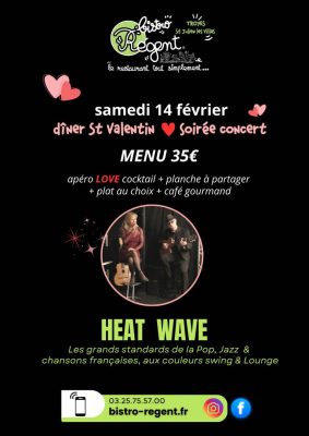 St VALENTIN Soirée concert HEAT WAVE - 0