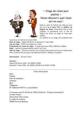 Stage Clown Adulte – Tous niveaux - 0