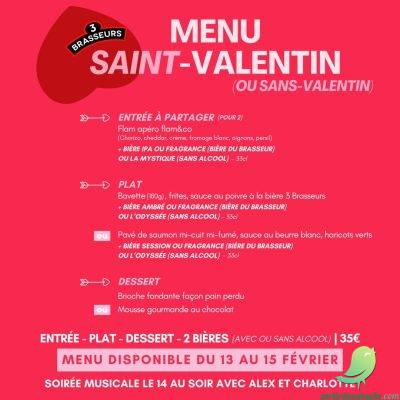 Saint Valentin aux 3 Brasseurs - 0