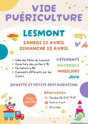 Vide puériculture: Lesmont - 0