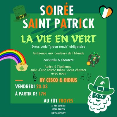 Soirée Saint Patrick « La vie en vert » - 0