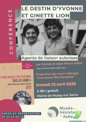 Conférence“Le destin des sœurs Lion, agents de liaison auboises” - 0