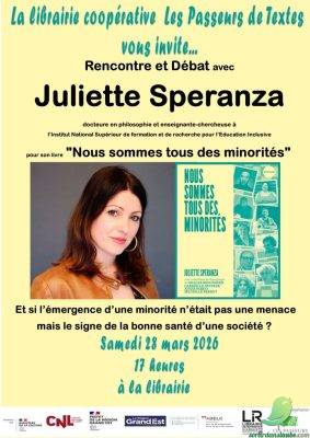 Conférence-dédicace: Juliette Speranza - 0