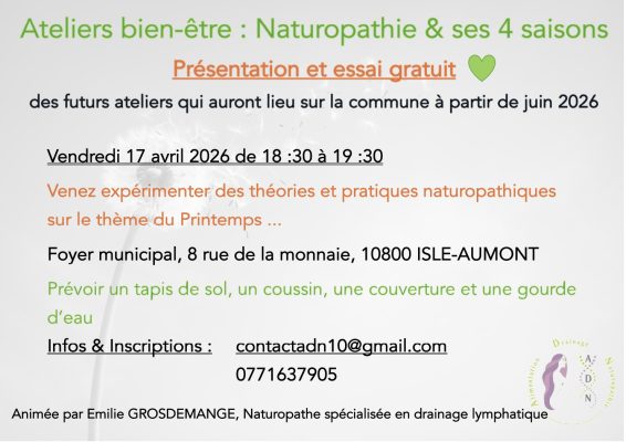 Présentation et essai gratuit : atelier Naturopathie & ses 4 saisons - 0