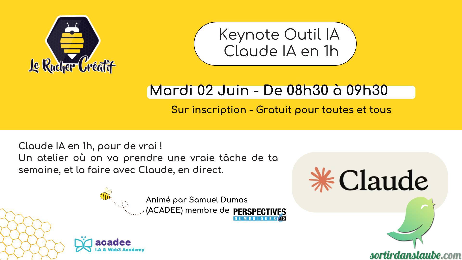 Keynote Outil IA : Claude IA en 1h - 0