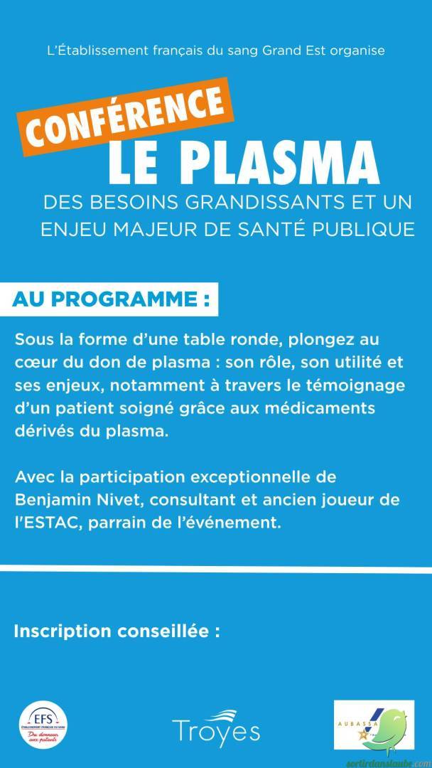ANNULÉE! Conférence dédiée au don de plasma - 1