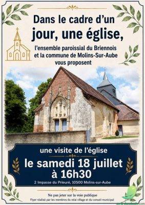 Visite Eglise MOLINS SUR AUBE - 0