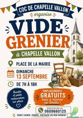 Vide grenier: Chapelle Vallon - 0