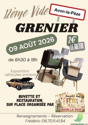 Vide grenier: Avon la pèze - 0