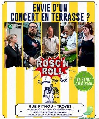 CONCERT « ROSC&rsquo;N ROLL » au cœur des terrasses de la Rue PITHOU - 0