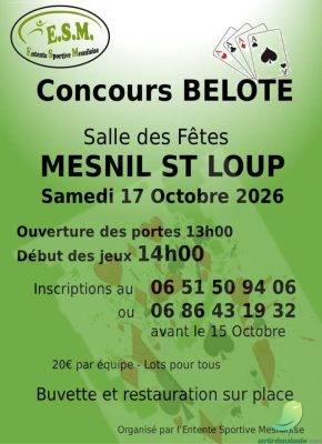 Concours belote: Mesnil Saint Loup - 0
