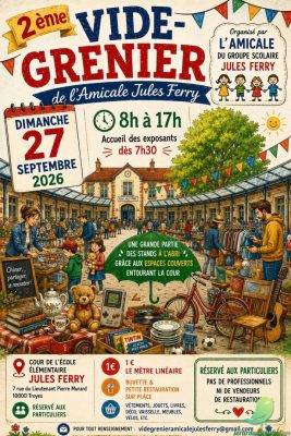 Vide grenier: Amicale Ecole Jules Ferry Troyes - 0