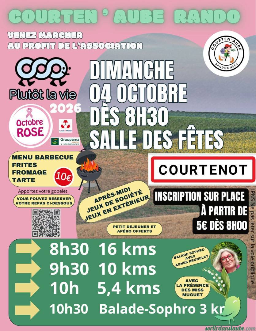 Octobre Rose: Courten&rsquo;Aube Rando - 0